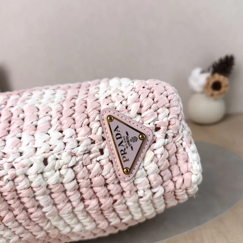 PRADA Shoulder Bag Woven White Woven One Size23 × 8 × 23 cm — detail view 6 of 11