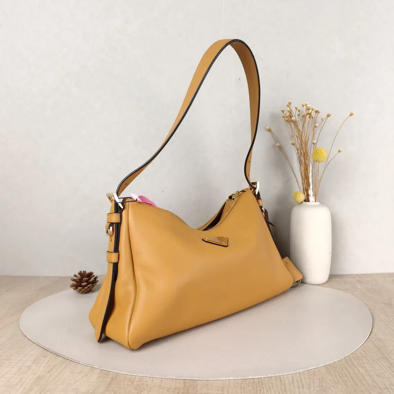 PRADA Shoulder Bag Aimée Yellow Calfskin One Size31 × 9 × 18 cm — cover view 4 of 5