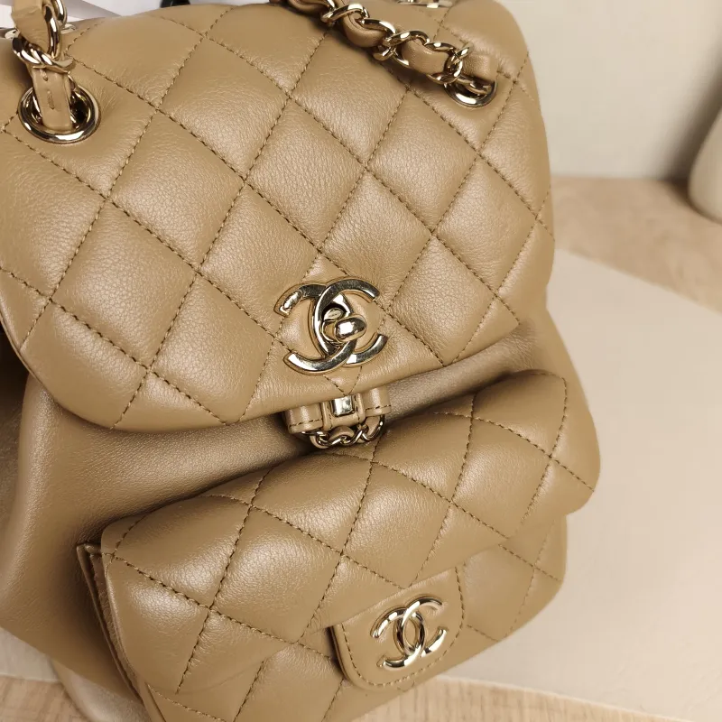 Chanel Backpack Duma Taupe Calfskin Small18 × 12 × 18.5 cm — detail view 7 of 13