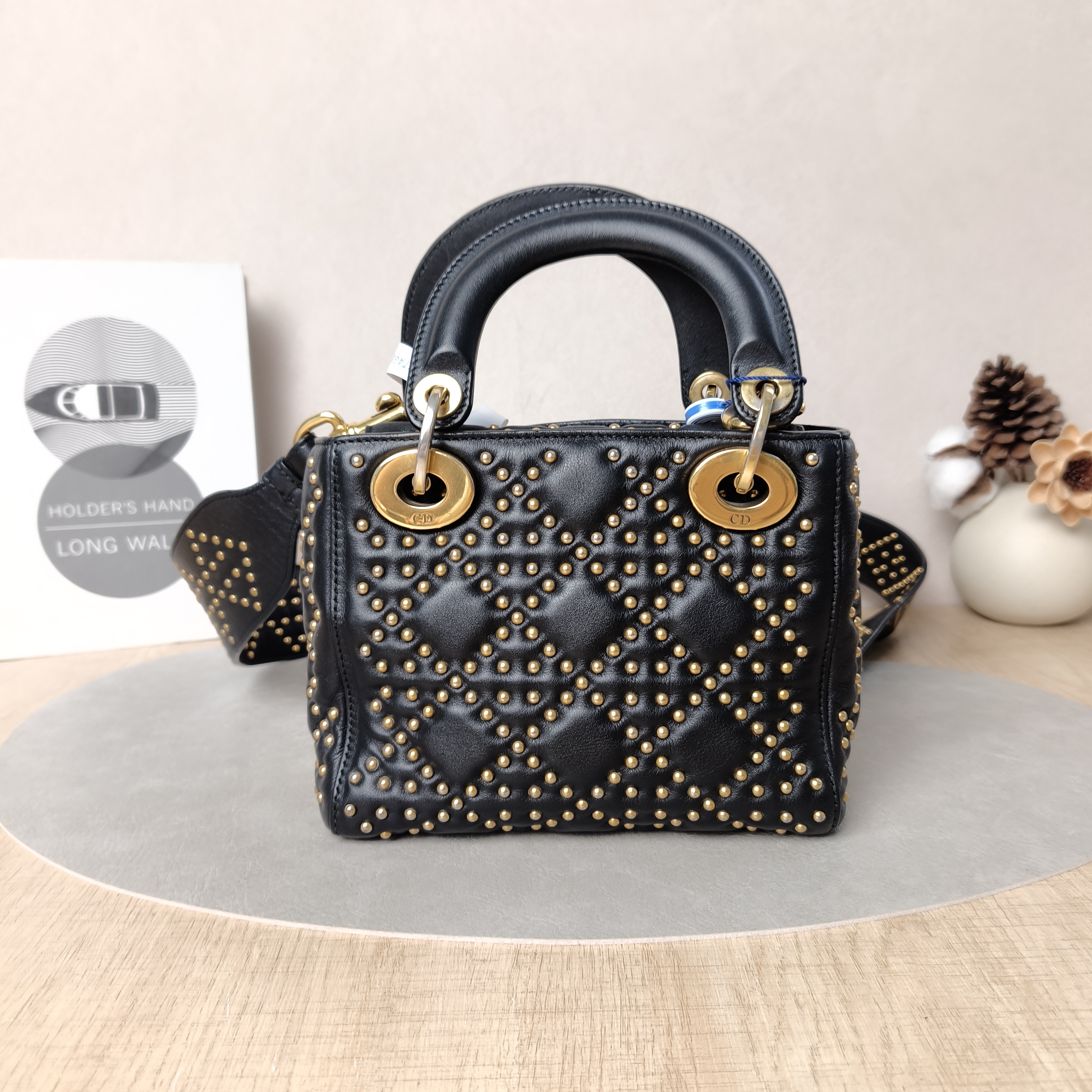 DIOR Crossbody Bag Lady Lady Dior Bag Black Calfskinmini17 × 7 × 15 cm — cover view 5 of 5