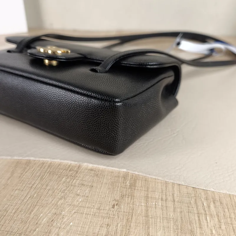 Chanel Crossbody Bag preppy coco Black Grained Calfskin Mini 17 × 5 × 11.5 cm — detail view 3 of 11