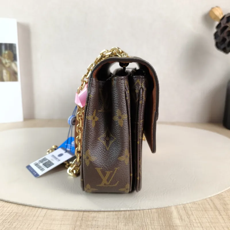 Louis Vuitton Crossbody Bag Marceau Chain Bag Caramel PVC · Calfskin One Size 24.5 × 6.5 × 15 cm — detail view 11 of 13