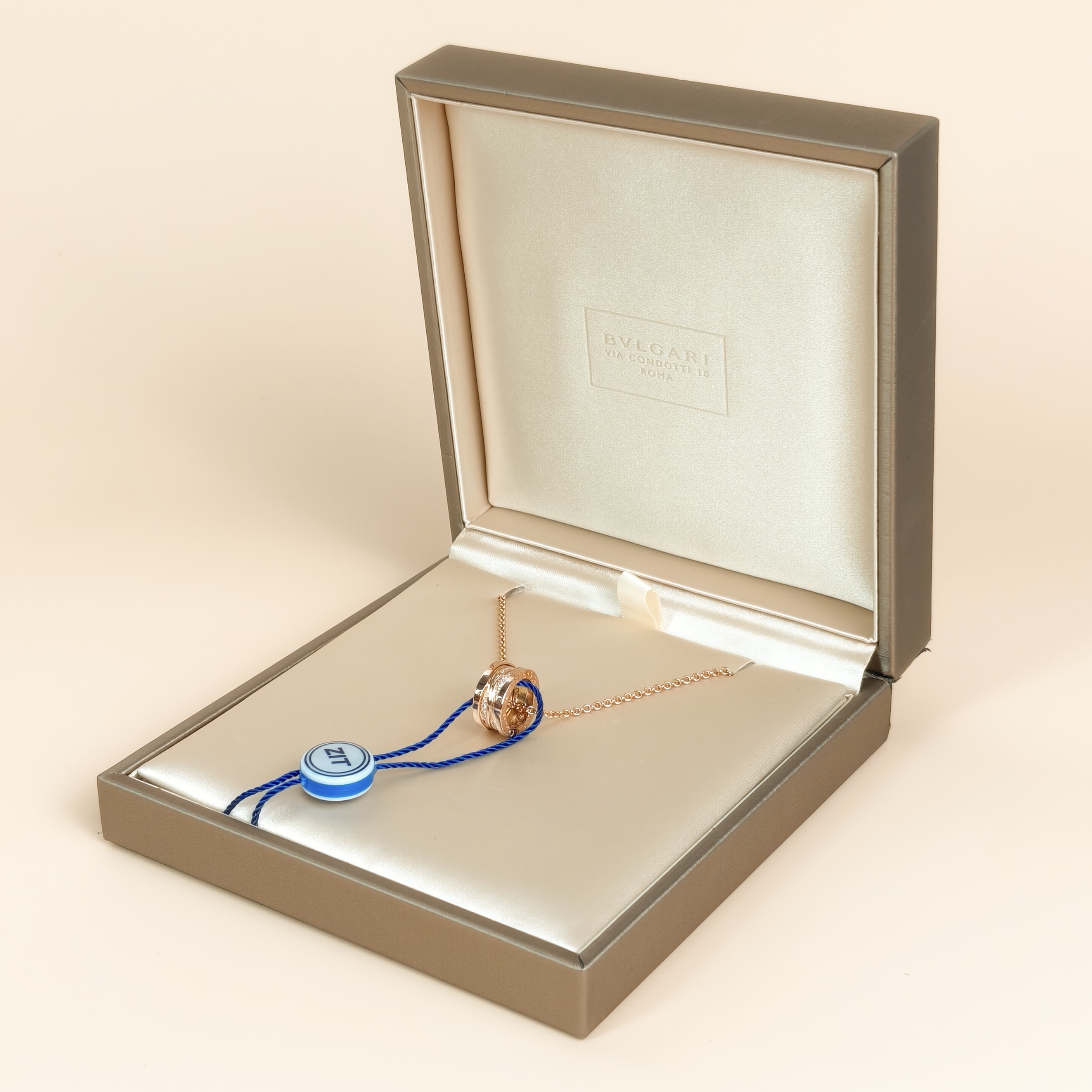 Bvlgari Necklace B.zero1Collection Pavé Diamond Rose Gold Diamond18KR ose Gold15㎜ 38-45㎝ — cover view 7 of 9