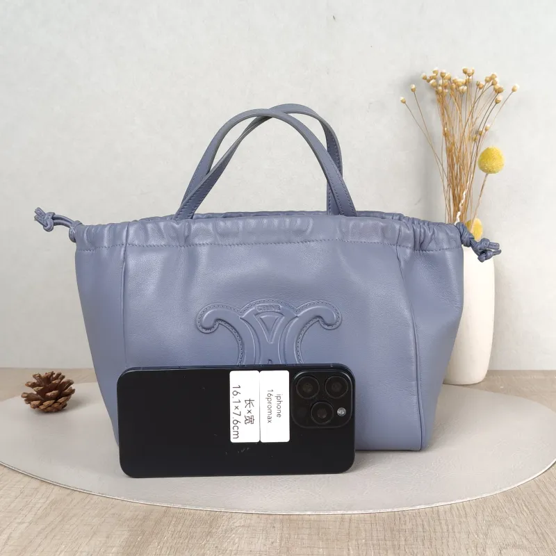 CELINE Top Handle Bag CABAS TRIOMPHE Calfskin Small 22 × 15 × 17 cm — cover view 5 of 5