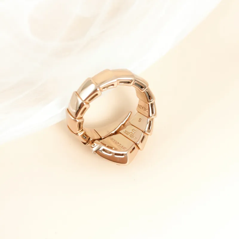 Bvlgari Ring Serpenti Viper Collection Ring Rose Gold Diamond18KR ose Gold One Size s — cover view 5 of 5