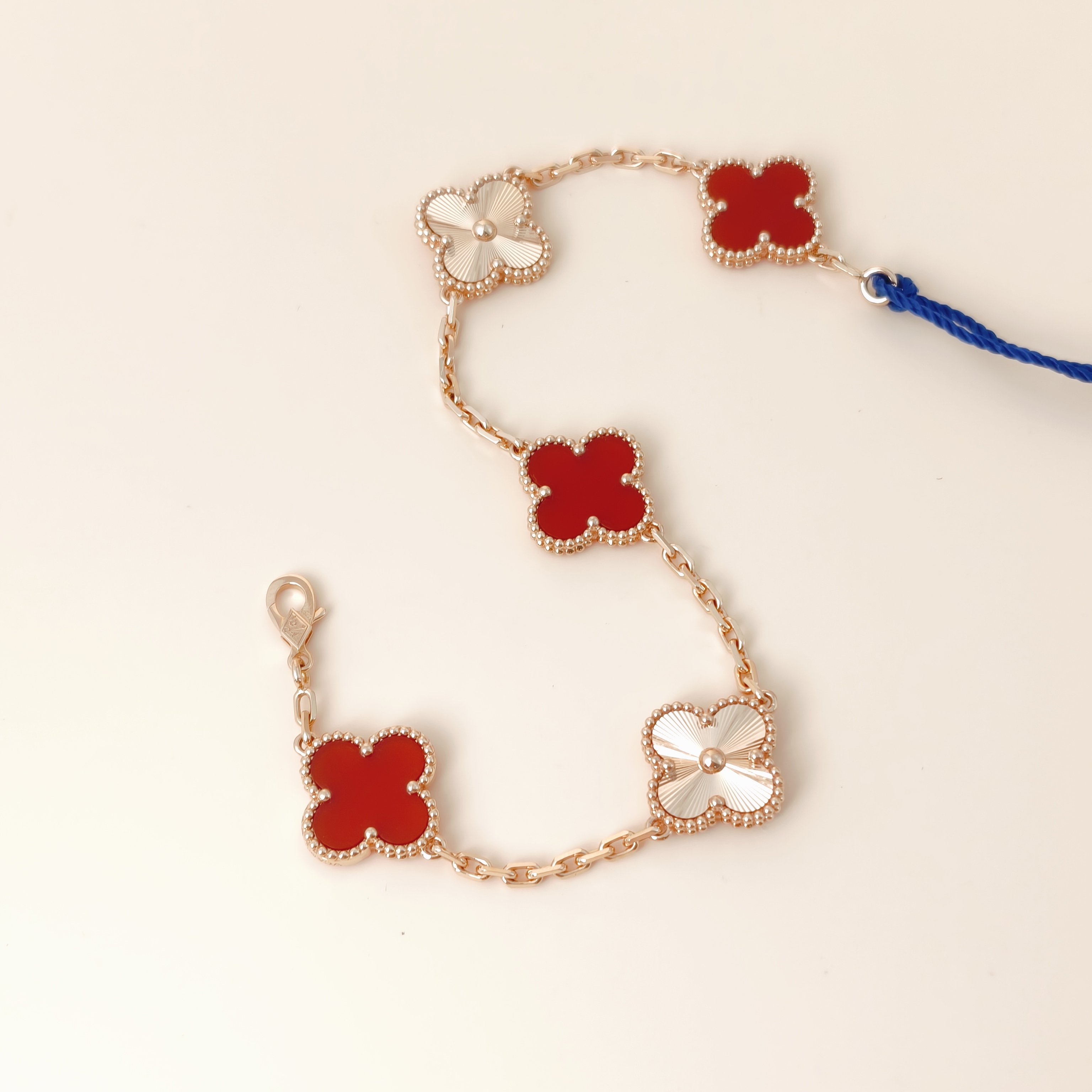 Van Cleef & Arpels Bracelet Alhambra Alhambra Collection Five-Motif Bracelet 18KR ose Gold Vintage Small19cm — cover view 6 of 10