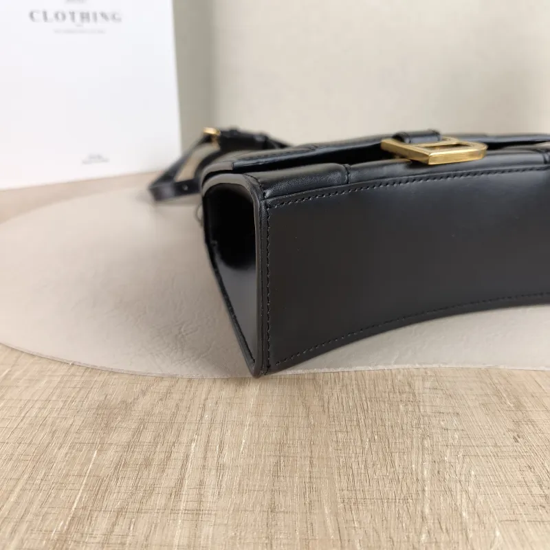 BALENCIAGA Crossbody Bag Hourglass Hourglass Bag Black Calfskin XS 19 × 8 × 13 cm — detail view 8 of 8