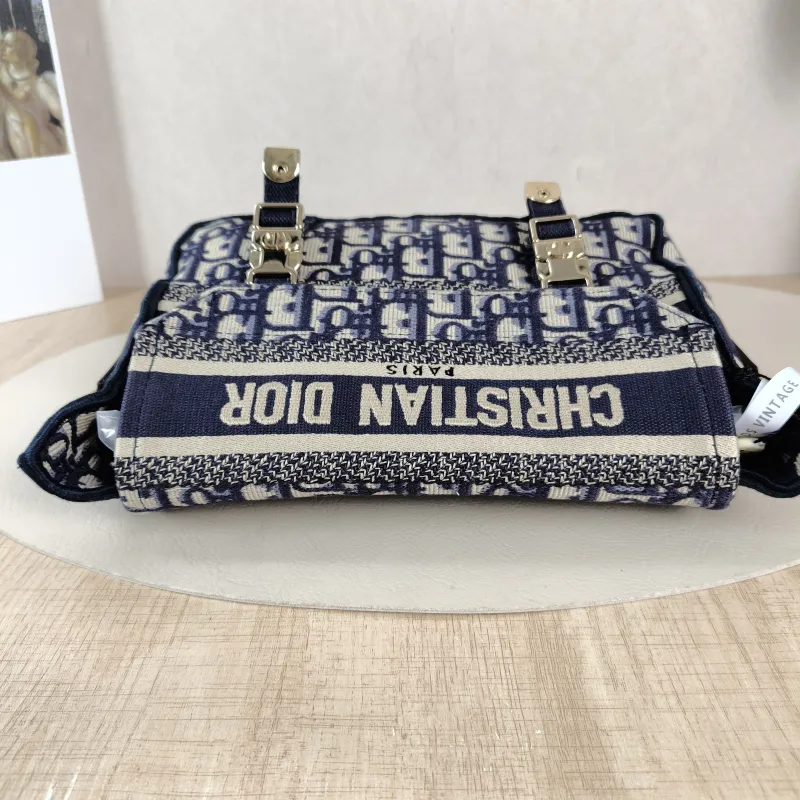 DIOR Crossbody Bag camp Messenger Bag Blue Canvas Small 23 × 8 × 15 cm — detail view 9 of 11