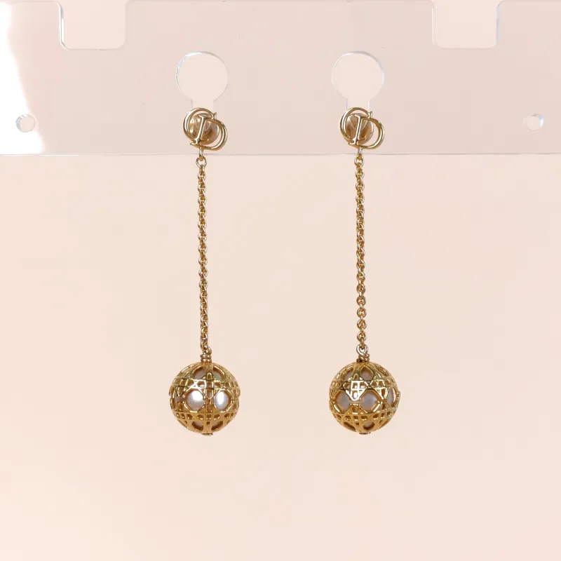 DIOR Earrings Edition Gold Pearl One Size