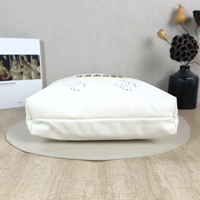Chanel Shoulder Bag 22Bag White Gold Calfskin Small 35 × 7 × 37 cm — cover view 3 of 5