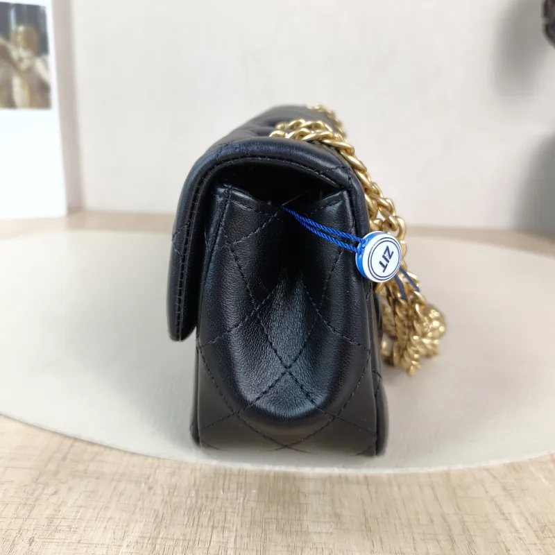Chanel Crossbody Bag Classic Flap Large Mini CF Mini Black Lambskin mini 20 × 6 × 12 cm — detail view 2 of 11