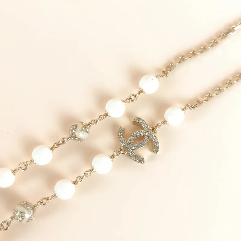 Chanel Necklace Pearl Necklace Gold Pearl One Size — cover view 6 of 6