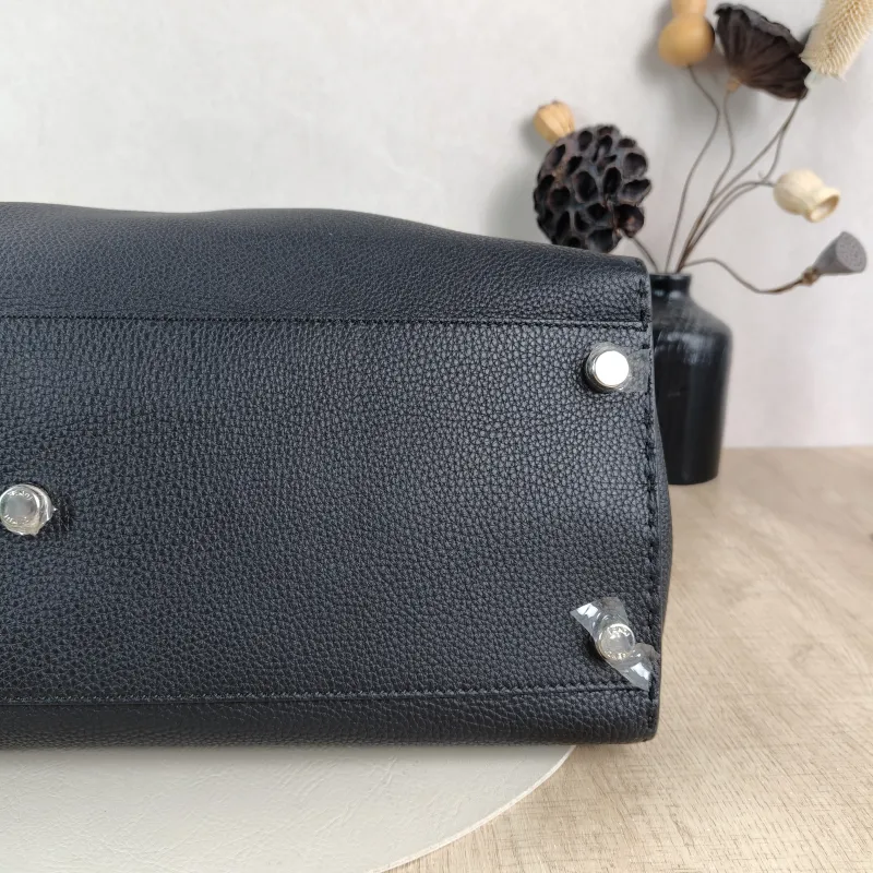 FENDI Top Handle Bag Top Handle Bag Black Calfskin One Size 43 × 18 × 36 cm — detail view 10 of 11