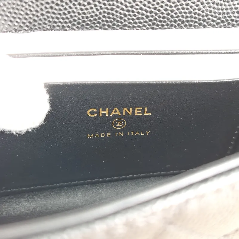 Chanel Crossbody Bag kelly Black Grained Calfskin One Size 18 × 4.5 × 10 cm — detail view 10 of 14