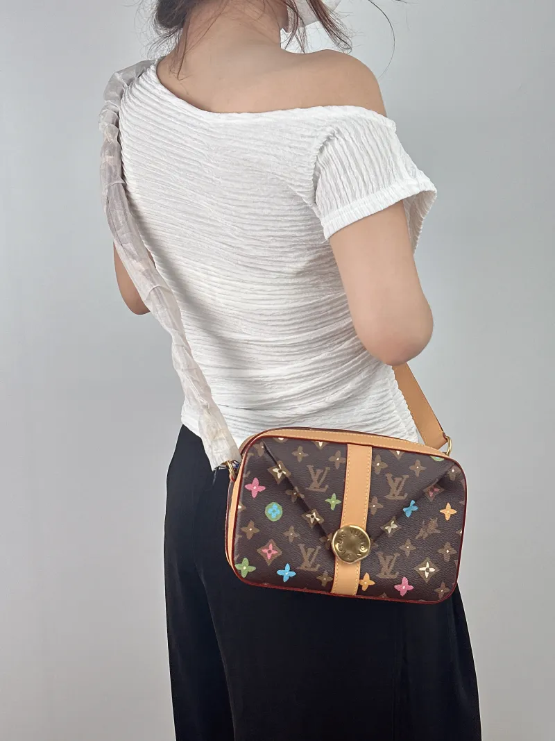 Louis Vuitton Crossbody Bag ENVELOPE Camera Bag Messenger Bag Tyler PVC One Size 23.5 × 8.5 × 15.5 cm — on-model view 2 of 2
