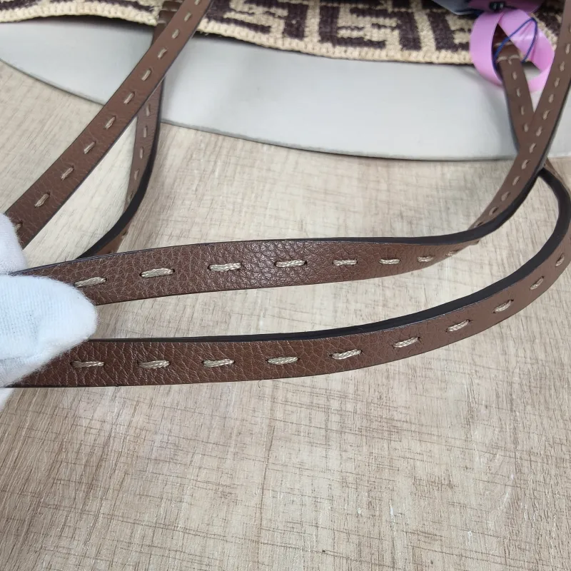 FENDI Top Handle Bag Top Handle Bag Brown Woven One Size 39 × 12 × 28 cm — detail view 8 of 10
