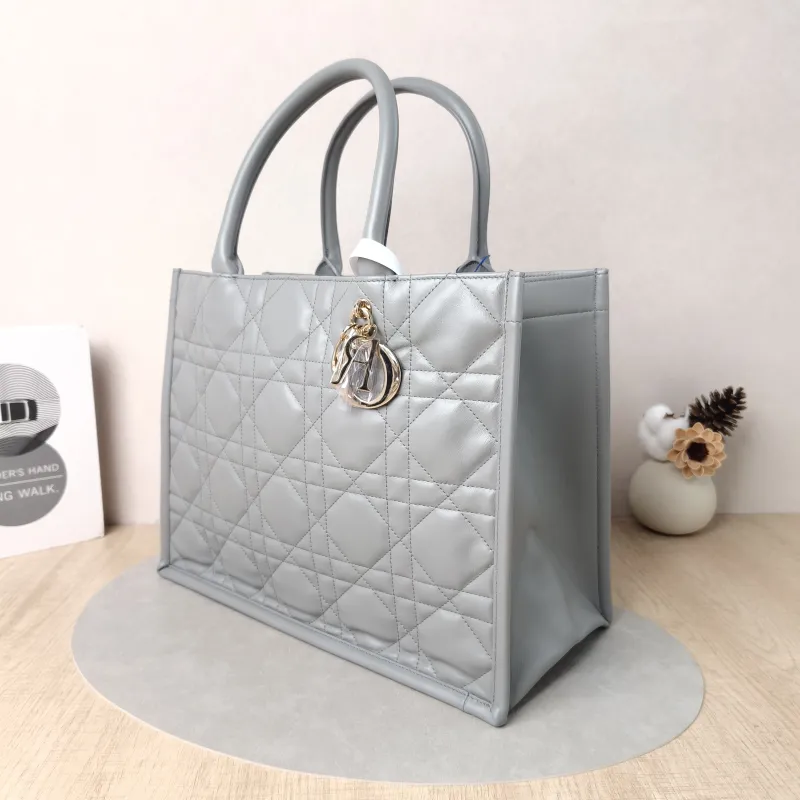 DIOR Top Handle Bag Book Tote Green Calfskin Medium 36 × 16.5 × 27.5 cm — cover view 2 of 6