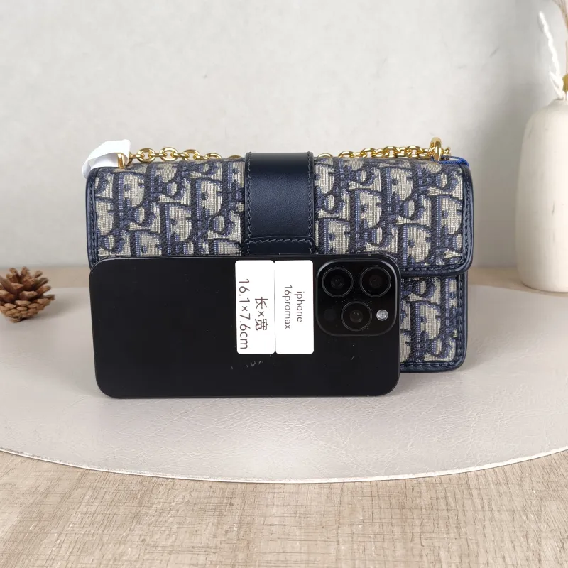 DIOR Crossbody Bag30 Montaigne East-West 30Blue Canvas Small21 × 6 × 12 cm — cover view 3 of 5