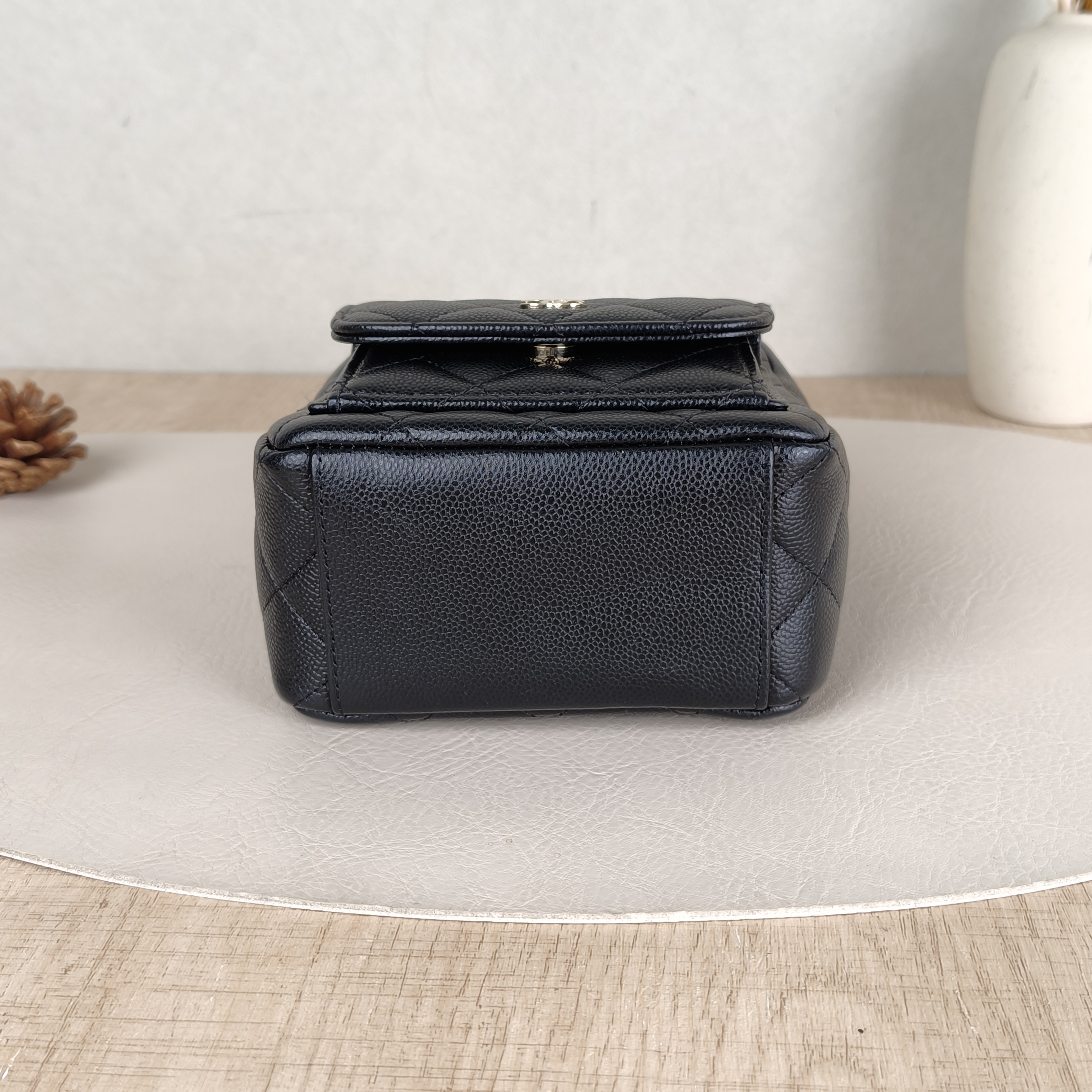 Chanel Backpack mini Backpack Collection Black Grained Calfskin One Size13 × 9 × 18 cm — cover view 4 of 5