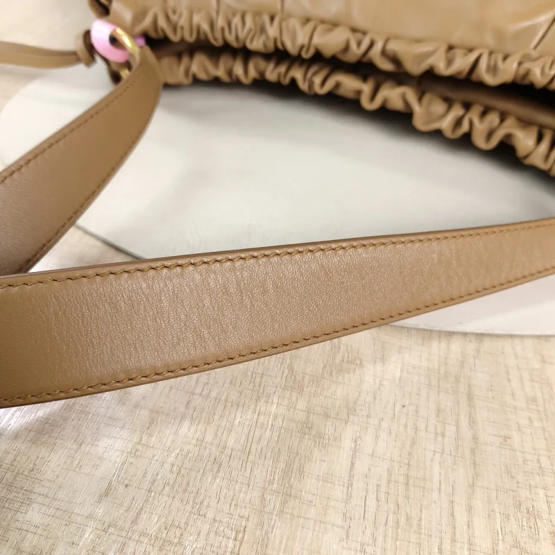 Miumiu Shoulder Bag Joie Shoulder Bag Caramel Lambskin One Size 52 × 10 × 23 cm — detail view 8 of 10