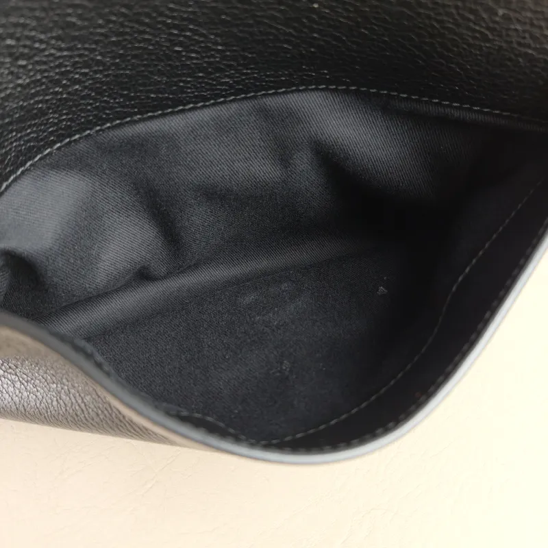 FERRAGAMO Shoulder Bag Black Calfskin 24.5 × 11.5 × 18 cm — detail view 6 of 13
