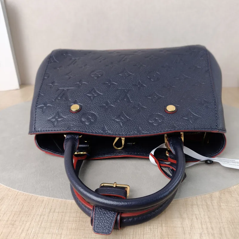 Louis Vuitton Top Handle Bag Montaigne Blue Calfskin 25 × 10 × 20 cm — detail view 12 of 12