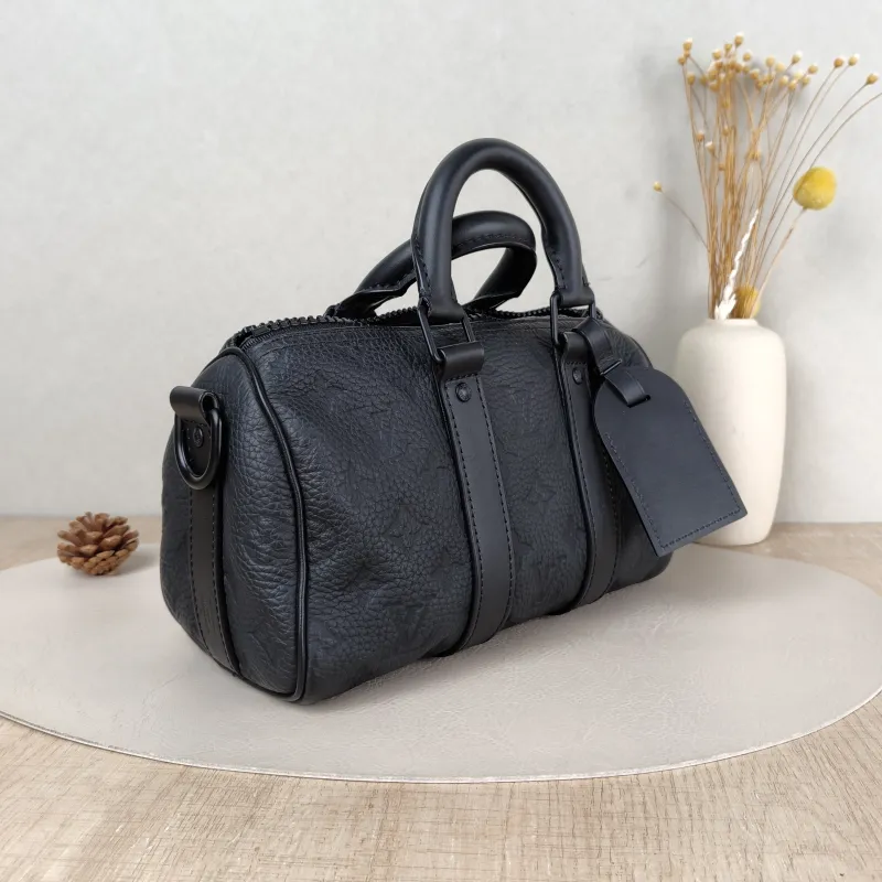 Louis Vuitton Crossbody Bag Keepall 25 Taurillon Monogram Embossed Calfskin Medium 25 × 11 × 15 cm — cover view 3 of 5
