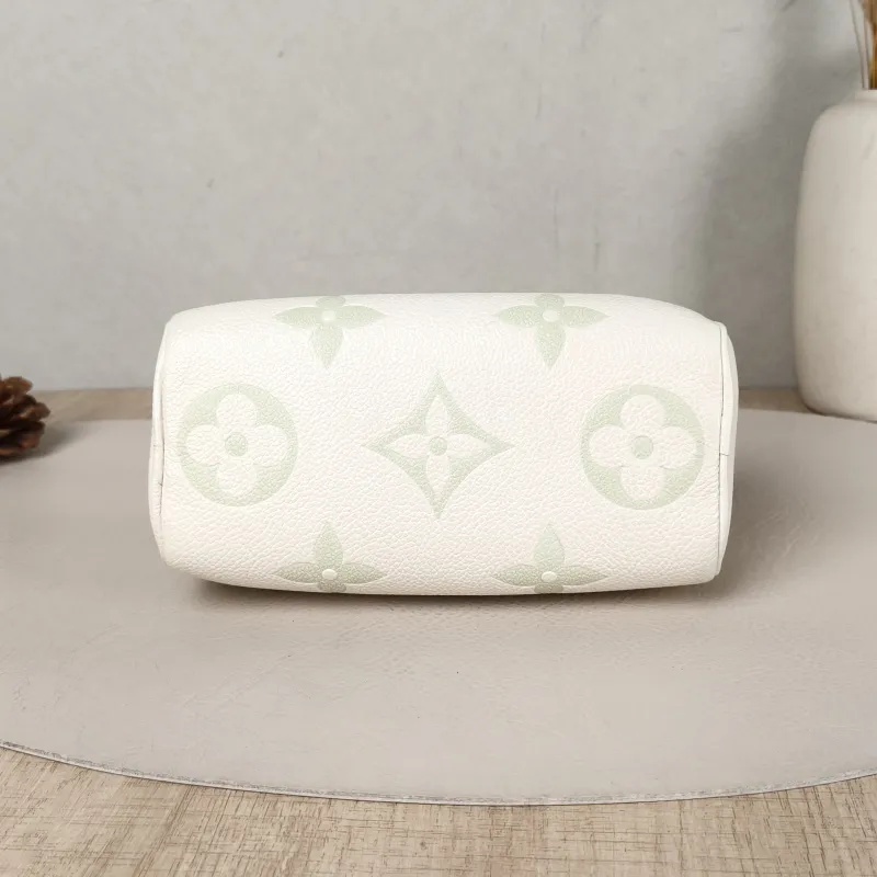 Louis Vuitton Crossbody Bag Speedy Nano White · Green Monogram Empreinte Embossed Calfskin nano 16 × 7.5 × 10 cm — cover view 2 of 5