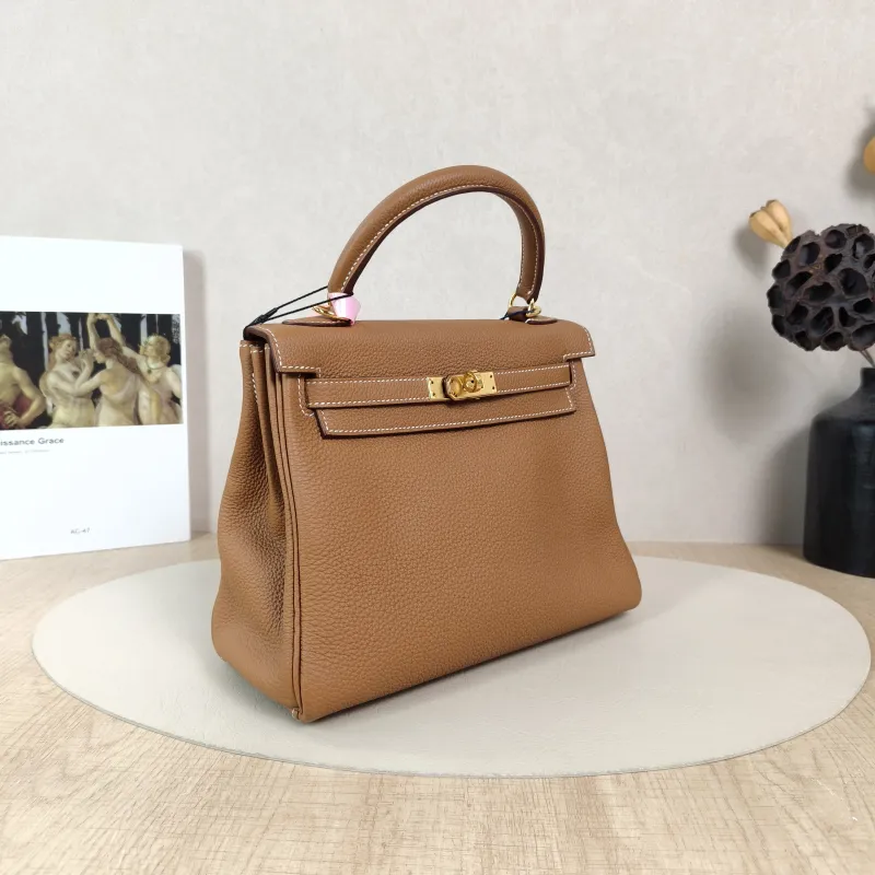 Hermès Shoulder Bag Kelly 25 Gold-Tone Hardware 37Gold Togo Calfskin Small 25 × 7 × 17 cm — cover view 6 of 6
