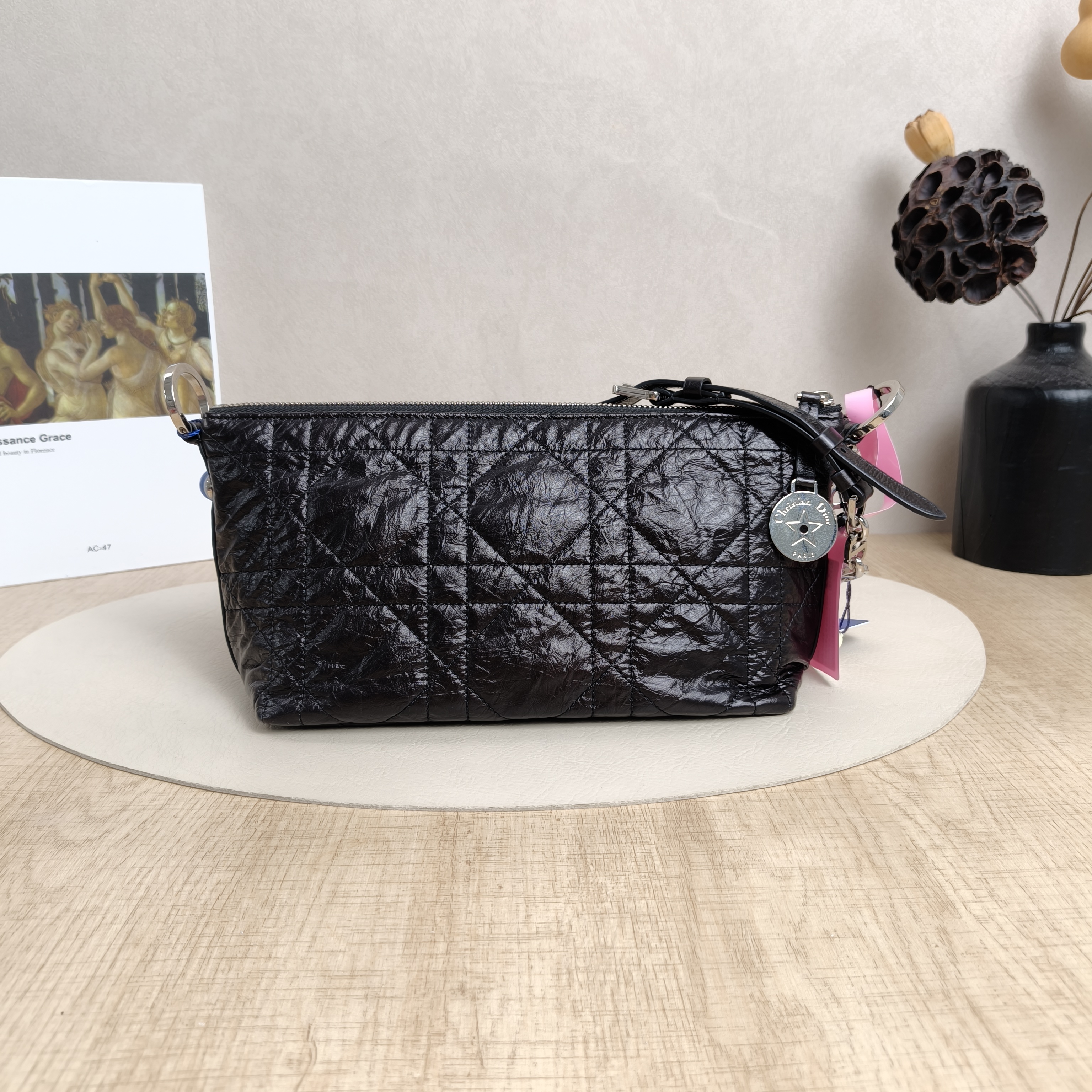 DIOR Shoulder Bag star Hobo Vanity Case Bag Black Calfskin 22 × 10 × 14.5 cm — cover view 1 of 5