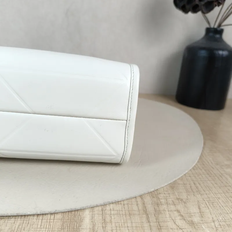 PRADA Top Handle Bag Tote Bag White Calfskin Small 24 × 10 × 18.5 cm — detail view 5 of 13