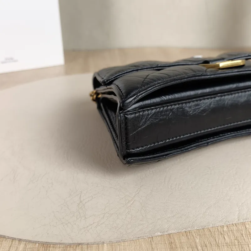 BALENCIAGA Crossbody Bag CRUSH Chain Bag Black Calfskinxs Small22 × 5 × 10 cm — detail view 12 of 12