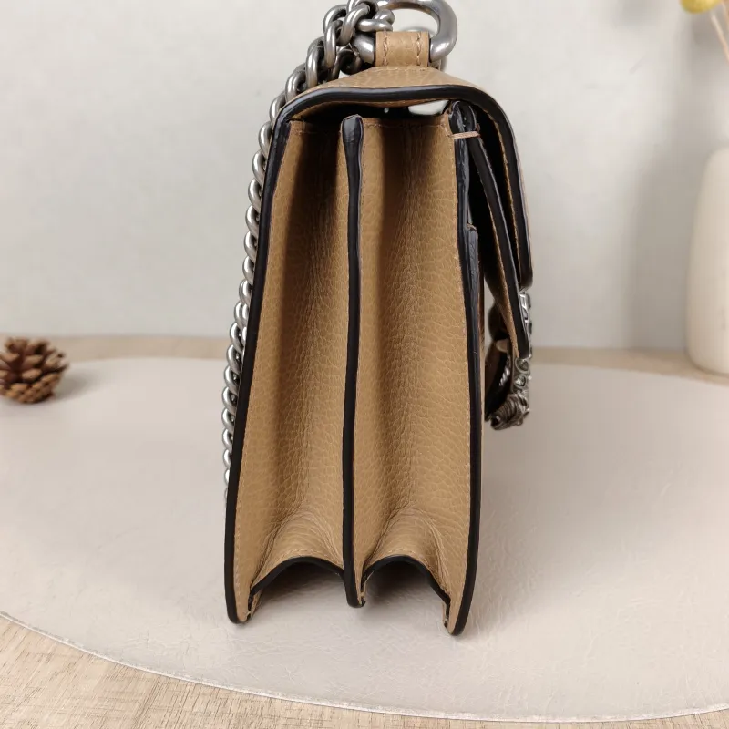 GUCCI Top Handle Bag Dionysus Edition Brown Calfskin Medium 28 × 9 × 17 cm — detail view 7 of 15