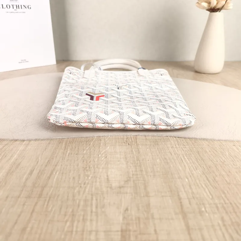 GOYARD Crossbody Bag poitiers y Tote Bag Pink White ine Canvas Small 21 × 1 × 24 cm — cover view 3 of 4