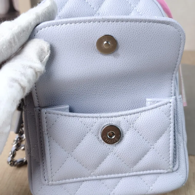 Chanel Backpack Mini Backpack Collection Blue Calfskin One Size 13 × 9 × 18 cm — detail view 4 of 10