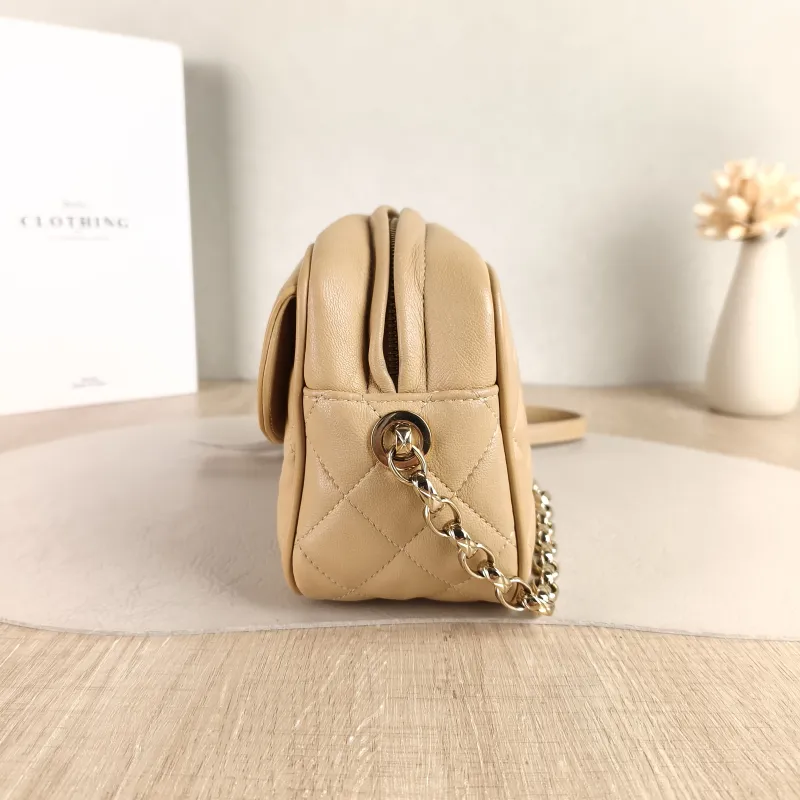 Chanel Crossbody Bag Crossbody Bag Beige Lambskin One Size19 × 8 × 13 cm — detail view 13 of 13