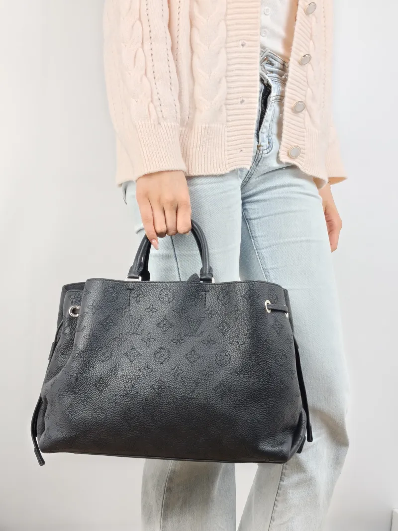 Louis Vuitton Crossbody Bag BELLA TOTE Black Calfskin One Size 32 × 13 × 23 cm — on-model view 1 of 3