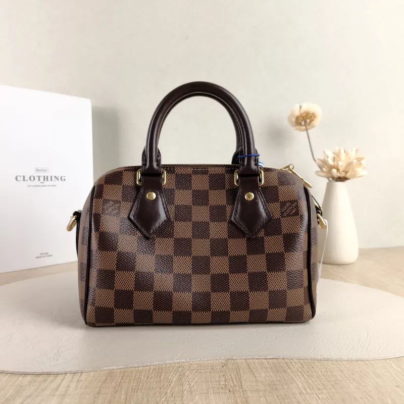 Louis Vuitton Crossbody Bag Speedy20 Shoulder Strap PVC Small 20.5 × 12 × 13.5 cm