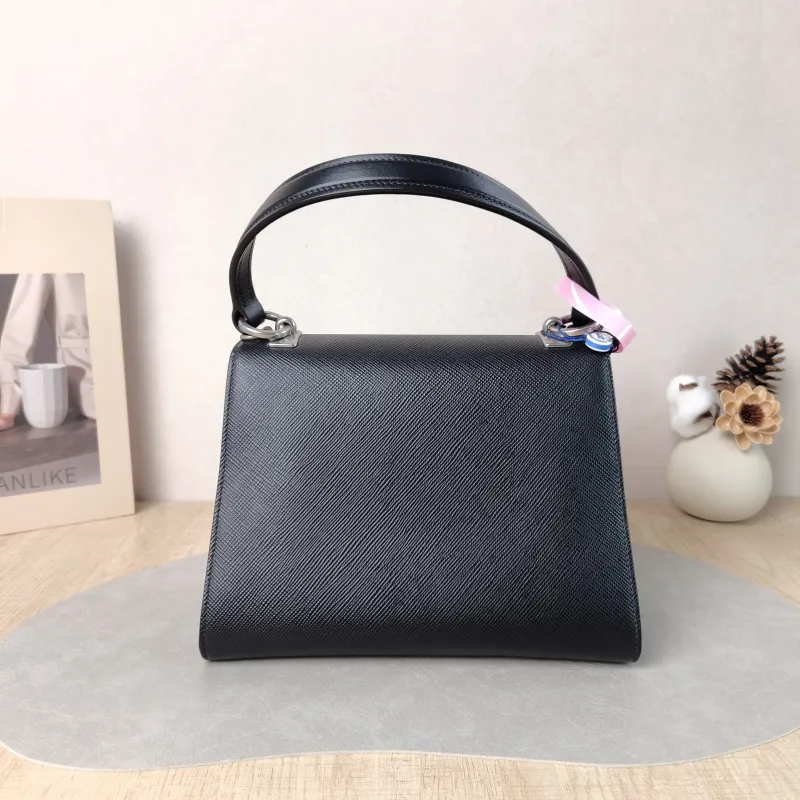 PRADA Shoulder Bag Shoulder Bag Black Calfskin One Size 24 × 12 × 17 cm — cover view 2 of 5