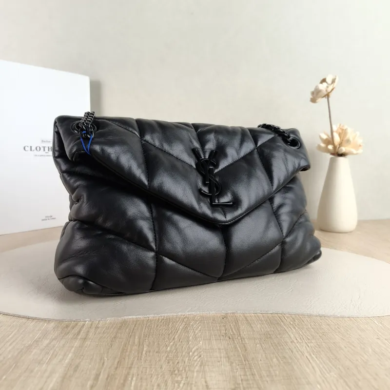 SAINT LAURENT Shoulder Bag PUFFER Black SL ambskin Small 29 × 11 × 17 cm — cover view 3 of 5