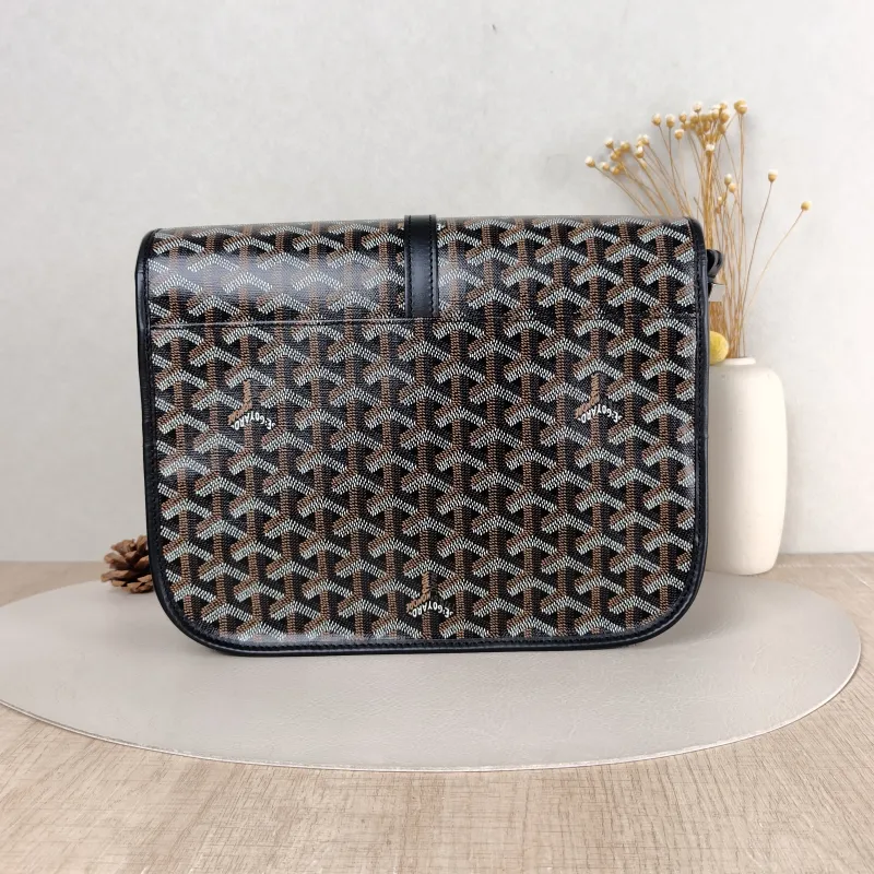 GOYARD Crossbody Bag BELVEDERE Messenger Bag Black Monogram PVC Medium 29 × 9 × 23 cm — cover view 2 of 5