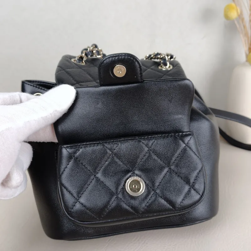 Chanel Backpack Duma Black Calfskin Small 18 × 12 × 18.5 cm — detail view 1 of 14