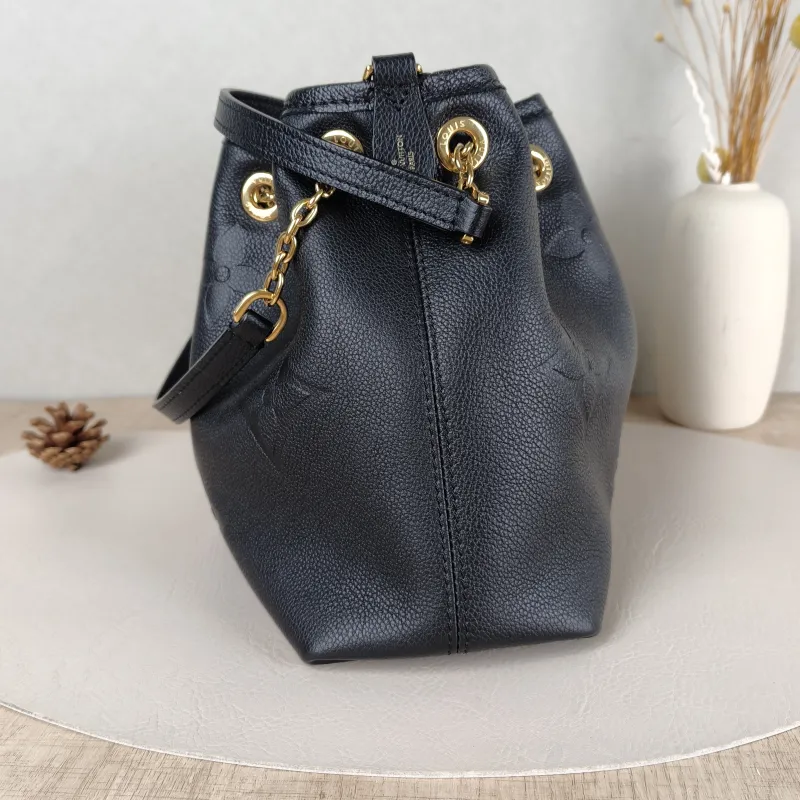 Louis Vuitton Crossbody Bag BUNDLE Black Empreinte Embossed Calfskin Monogram Medium28 × 11.5 × 20 cm — detail view 12 of 12
