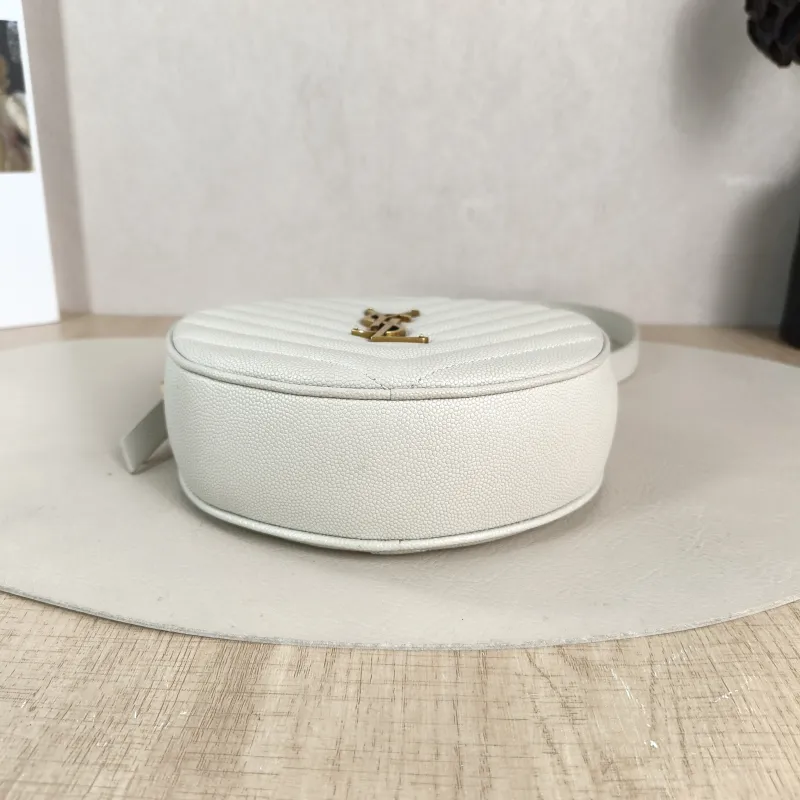 SAINT LAURENT Crossbody Bag VINYLE Camera Bag White Grained Calfskin Small 17 × 5.5 × 17 cm — cover view 4 of 5
