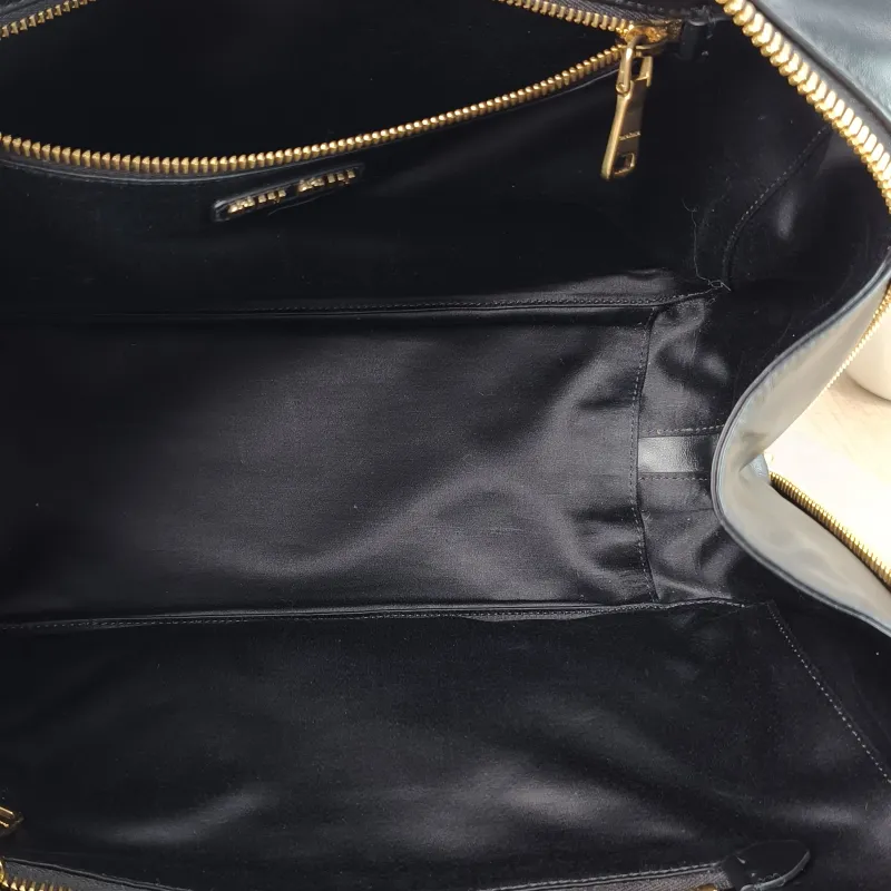 Miumiu Top Handle Bag Beau Black Calfskin Large 34 × 10 × 23 cm — detail view 5 of 8