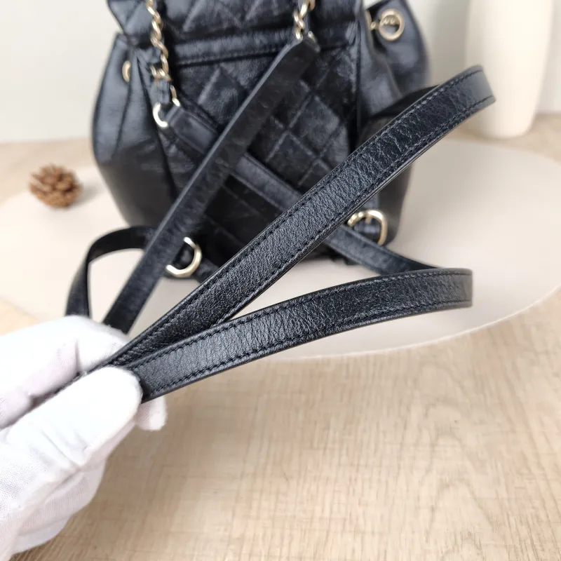 Chanel Backpack Duma Black Calfskin Small18 × 12 × 18.5 cm — detail view 11 of 17