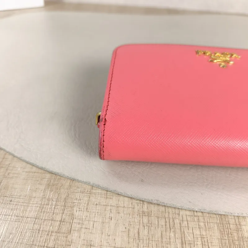 PRADA Wallet Edition Wallet Pink Calfskin One Size 14 × 3 × 9 cm — detail view 7 of 10