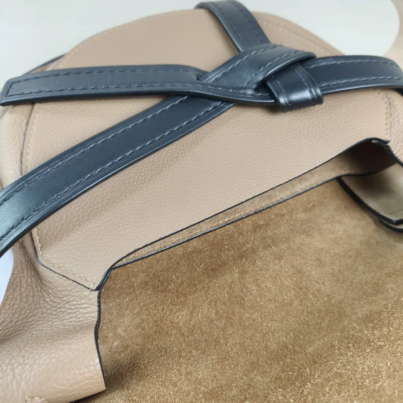 LOEWE Crossbody Bag Gate Brown Black Calfskin Medium25 × 11.5 × 19 cm — detail view 10 of 13