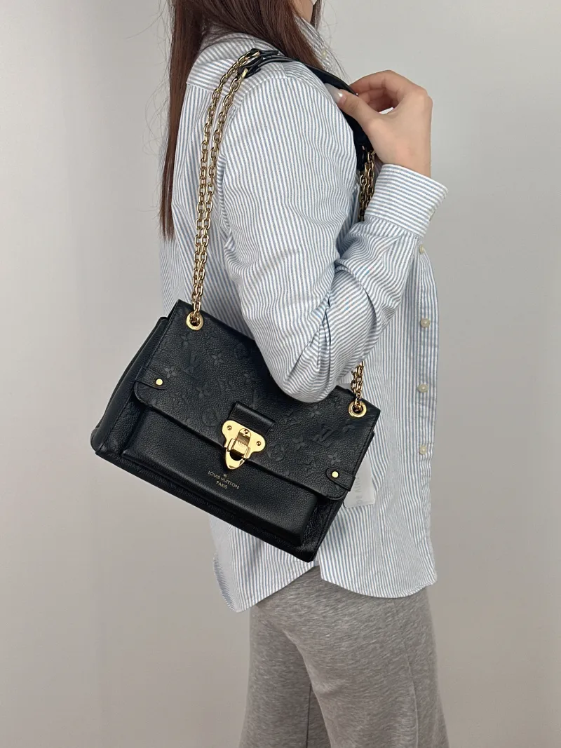 Louis Vuitton Shoulder Bag VAVIN Black Empreinte Embossed Calfskin Monogram Small25 × 9.5 × 17 cm — on-model view 2 of 2