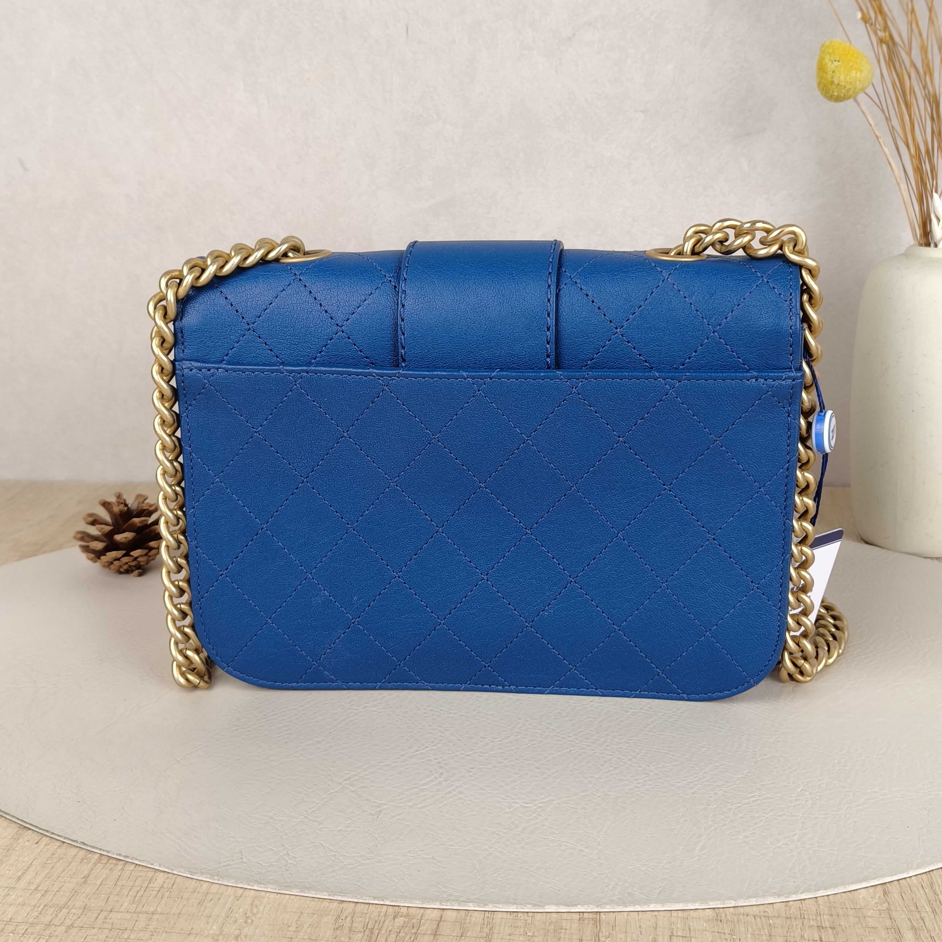 Chanel Crossbody Bagcf Collection Crossbody Bag Blue Calfskin One Size21 × 3.5 × 16 cm — cover view 3 of 8